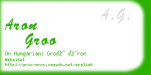 aron groo business card